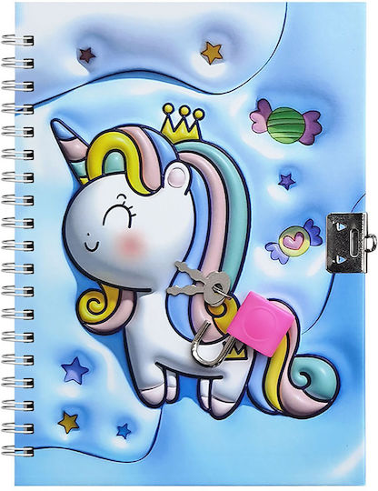 Justnote Notebook 48 Sheets with Padlock (Μiscellaneous Designs/Colors)