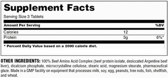 Universal Nutrition 100% Beef Aminos 400 Ταμπλέτες