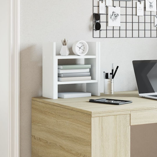 Ξύλινη Θήκη Χαρτιών σε Λευκό Χρώμα 15.5x35.5x34.5εκ. 1τμχ