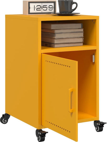 Wooden Bedside Tables Yellow 2 Pieces 36x39x59cm