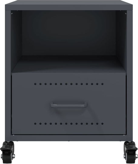 Wooden Bedside Tables Grey 2 Pieces 36x39x43.5cm