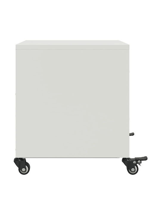Metal Bedside Tables White 2 Pieces 36x39x43.5cm