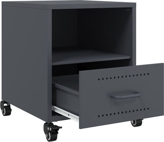 Wooden Bedside Tables Grey 2 Pieces 36x39x43.5cm