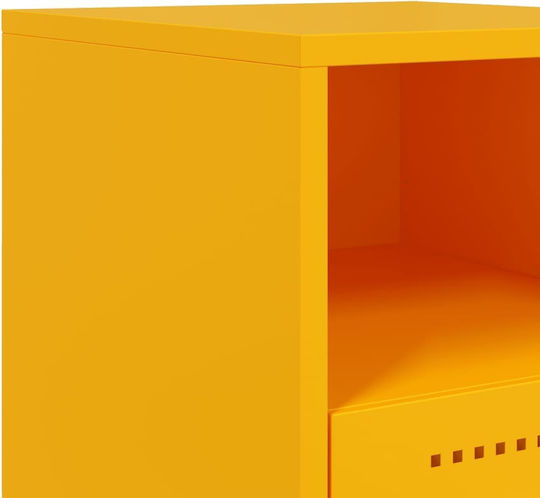 Noptiere Metalice Galbene 2buc 36x39x60.5cm