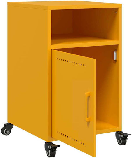 Wooden Bedside Tables Yellow 2 Pieces 36x39x59cm