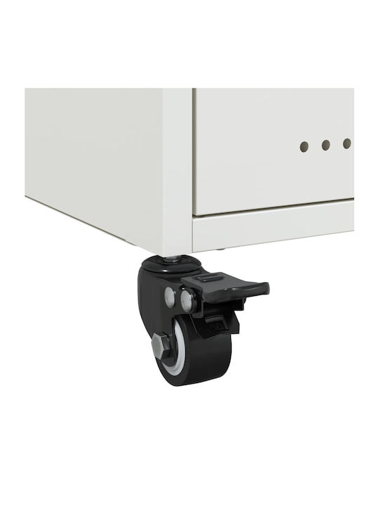 Metal Bedside Tables White 2 Pieces 36x39x43.5cm