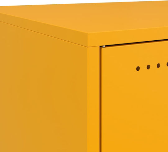 Wooden Bedside Tables Yellow 2 Pieces 36x39x43.5cm