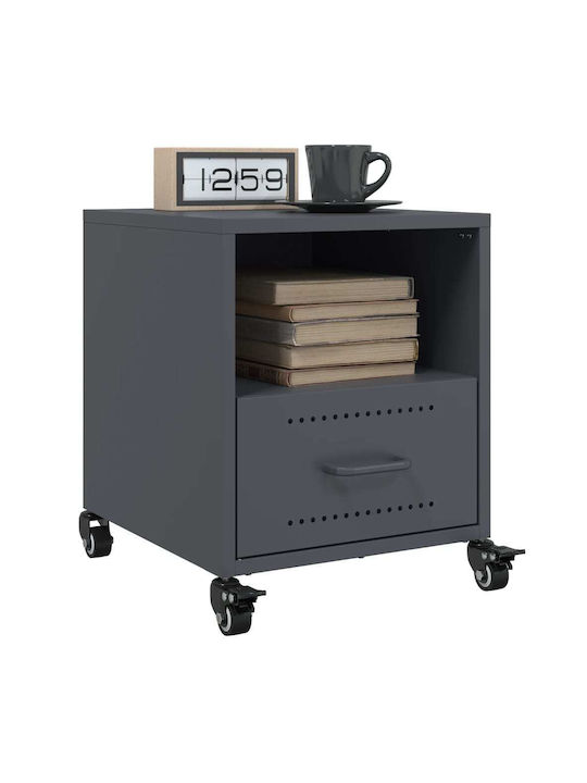 Wooden Bedside Tables Grey 2 Pieces 36x39x43.5cm