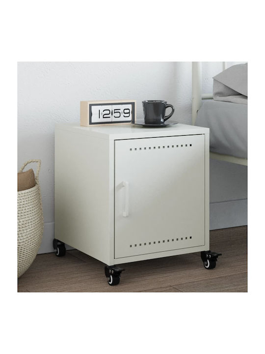 Wooden Bedside Table White 36x39x43.5cm