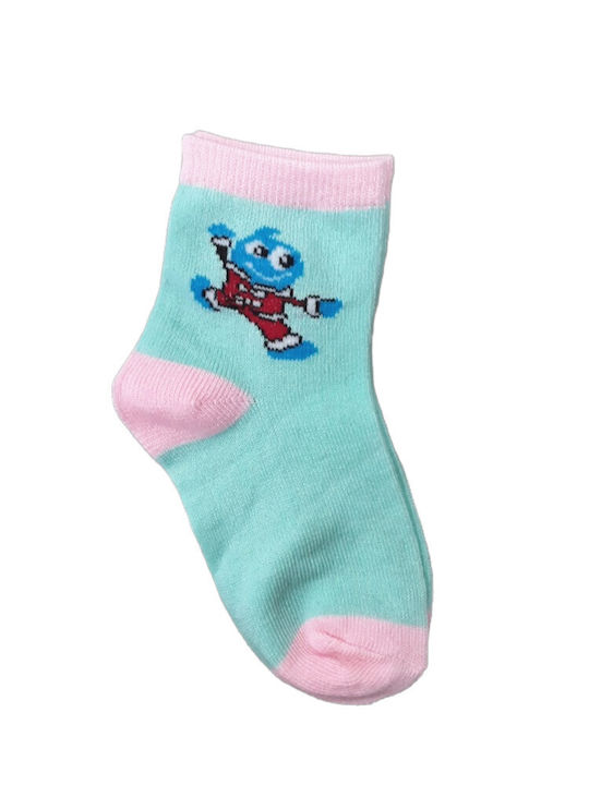 Beboulino Παιδικές Κάλτσες Happy Frog Mint 2 Ζευγάρια
