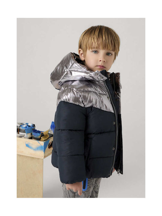 Mayoral Kids Casual Jacket with Hood Navy Blue