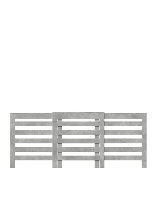 vidaXL Gray Particleboard Radiator Cover 205x21.5x83.5cm