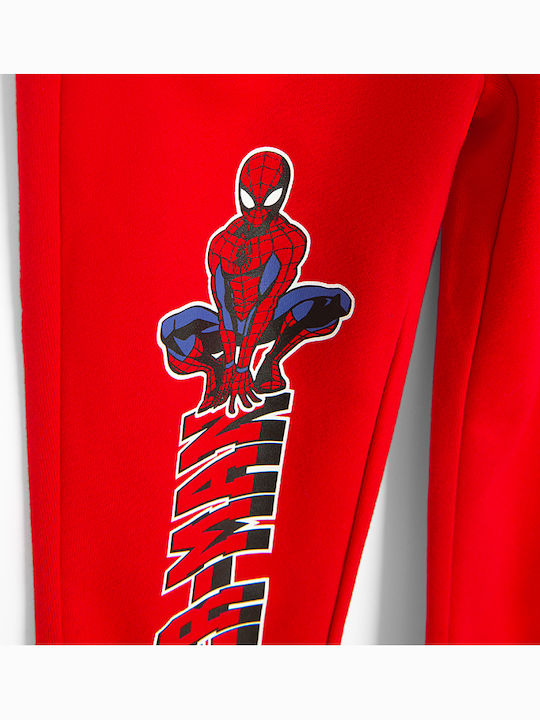 Kids Sweatpants Red 2pcs Spiderman Marvel