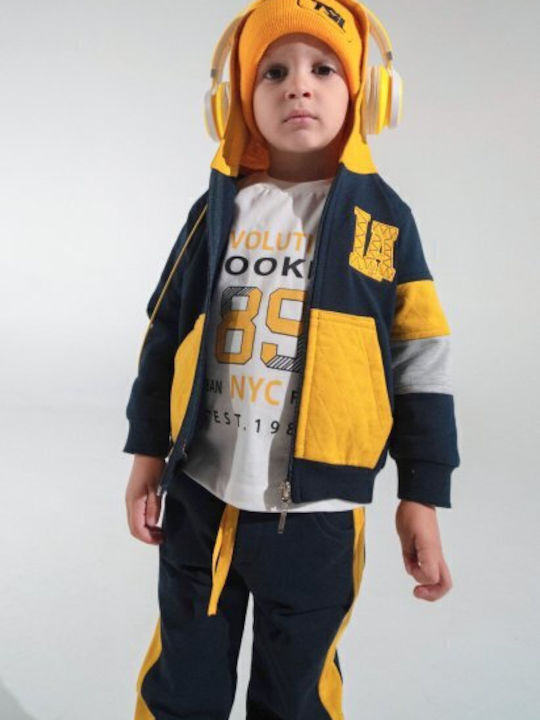 Kinder Sweatpants Set - Jogginganzug Ochre 3Stück