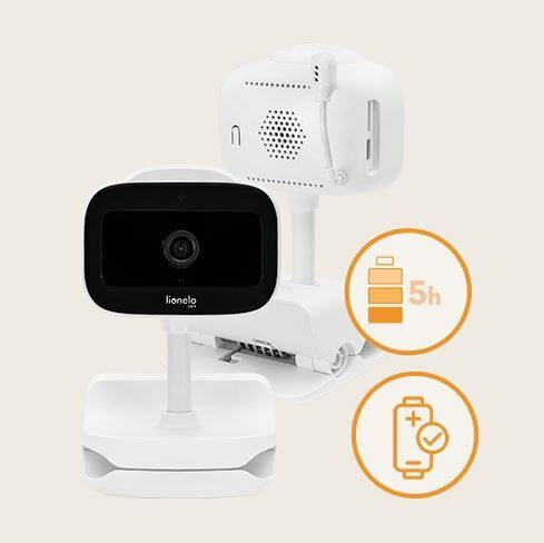 Lionelo Babyline Go Wireless Baby Monitor Camera & Audio , with Two-way Communication & Lullabies