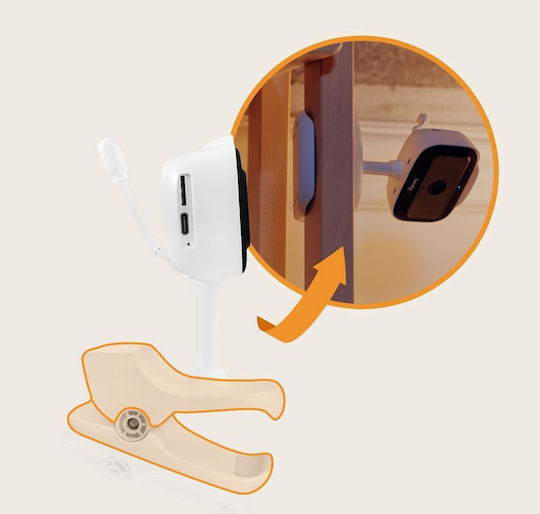 Lionelo Babyline Go Wireless Baby Monitor Camera & Audio , with Two-way Communication & Lullabies