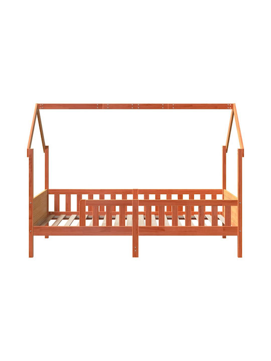 Pat pentru Copii Single Maro pentru Saltea 90x190cm