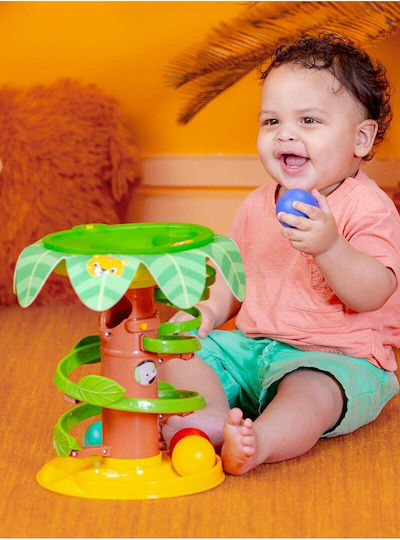 Bright Starts Jucărie pentru Bebeluși Tropical Twirl Ball Play cu Lumină și Sunete pentru 6++ Luni