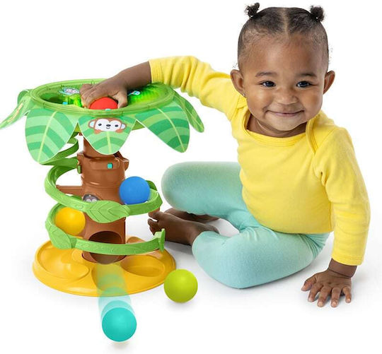 Bright Starts Jucărie pentru Bebeluși Tropical Twirl Ball Play cu Lumină și Sunete pentru 6++ Luni
