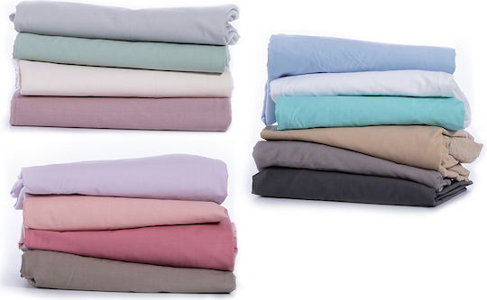 Nef-Nef Homeware Чаршаф King Size с Ластик 180x200+35см. Basic 1213-amethyst
