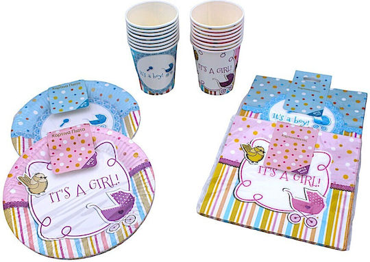 A Boy!" Serving Set for Party 8pcs
