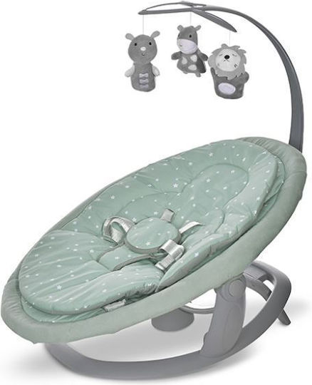 Lorelli Elektrisch Baby Relax Toscana mit Musik Green Stars für Kind bis 9kg