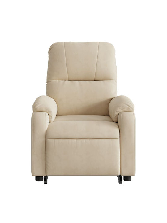 Relax Armchair with Footstool Beige 75x89.5x103.5cm