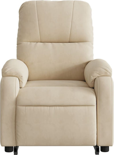Relax Armchair with Footstool Beige 75x89.5x103.5cm