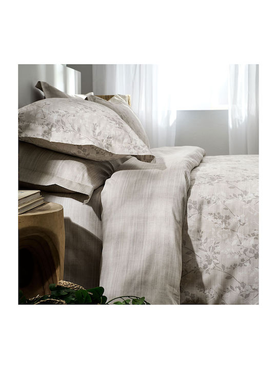Vesta Home Torino-2 Bed Sheets Super-Double 240x270cm Beige Set 4 Pieces