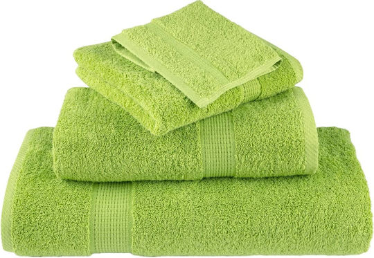 vidaXL Set 4 Hotel Pool and Beach Towels 200x80 cm 600gsm Green
