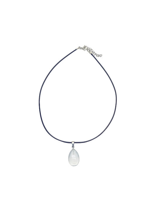 Women's Necklace Semi-Precious Stone Crystal Chalcedony