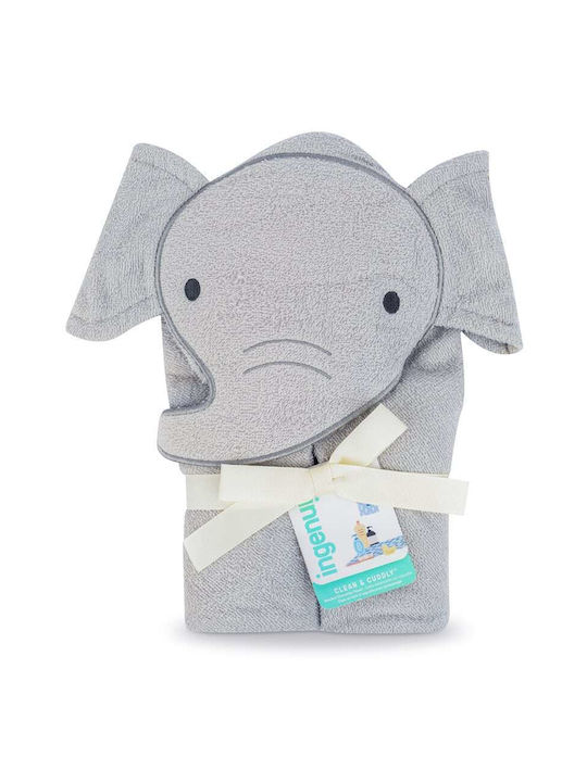 Ingenuity Hooded Baby Bath Towel Gray