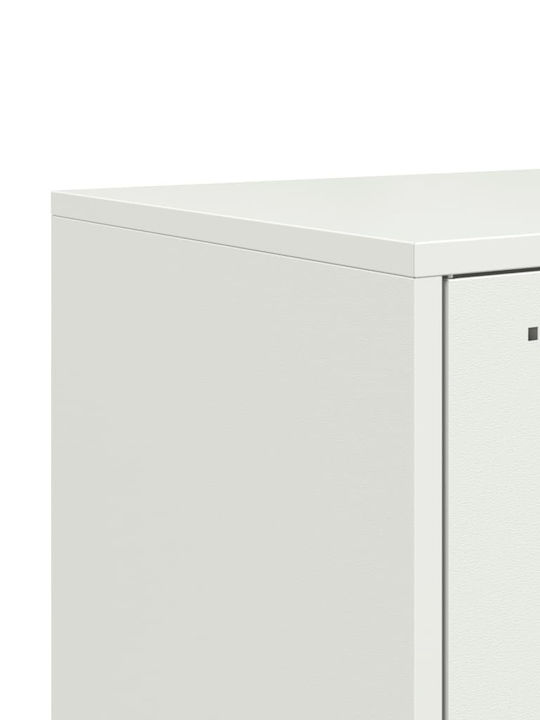 vidaXL TV-Ständer Metall Weiß M100.5xP39xH60.5cm