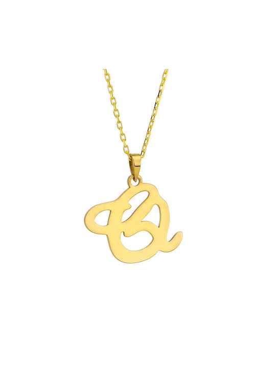 Goldsmith Necklace Monogram from Gold Plated Silver