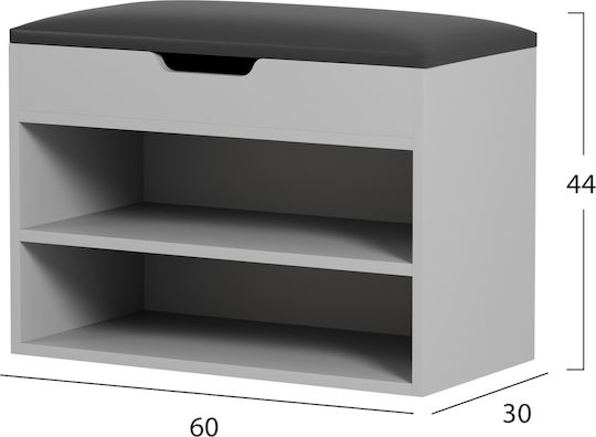 Romir Wooden Shoe Organizer Gray 60x30x44cm