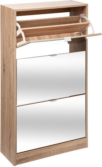 Ξύλινη με 3 Ράφια Μπεζ 60x23.4x118cm 167822 Ξύλινη με 3 Ράφια Μπεζ 60x23.4x118cm 167822