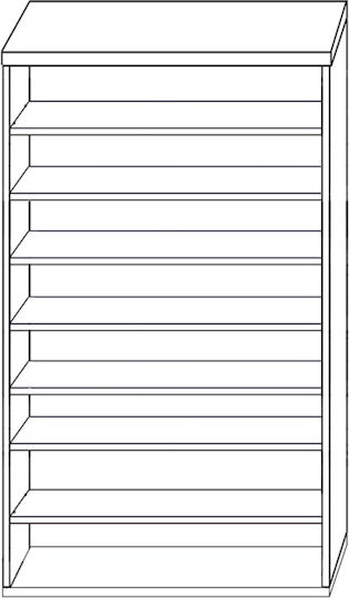Holz Schuhschrank Olivia 60x32x180cm