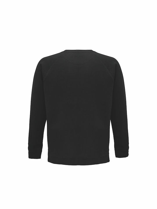 Bluză tip sweatshirt unisex organică "Fii mai bun, nu mai amar" neagră