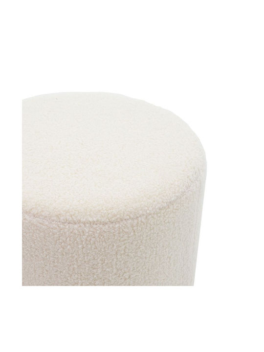 Stool For Living Room Upholstered with Fabric Dash Cream-gold 35x35x35cm