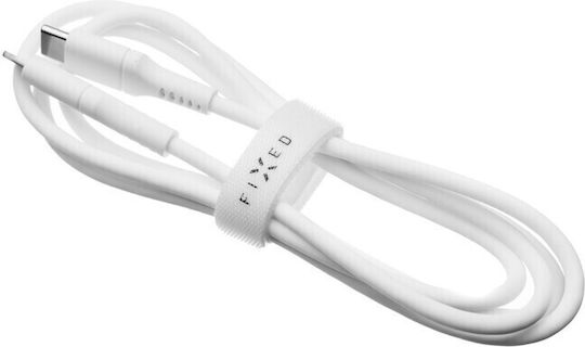 Fixed Заряден USB 2.0 Кабел USB-C Мъжки - USB-C 60W Захранване (PD) Бял 1.2м