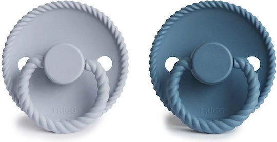 Frigg Биберони Силикон Rope Ocean View/Powder Blue за 6-18 месеци 2бр