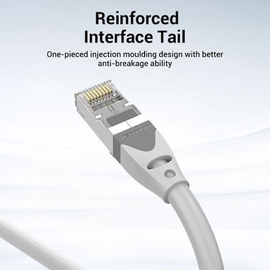 Vention S/FTP Kat.6a Ethernet-Netzwerkkabel 20m Gray 1Stück