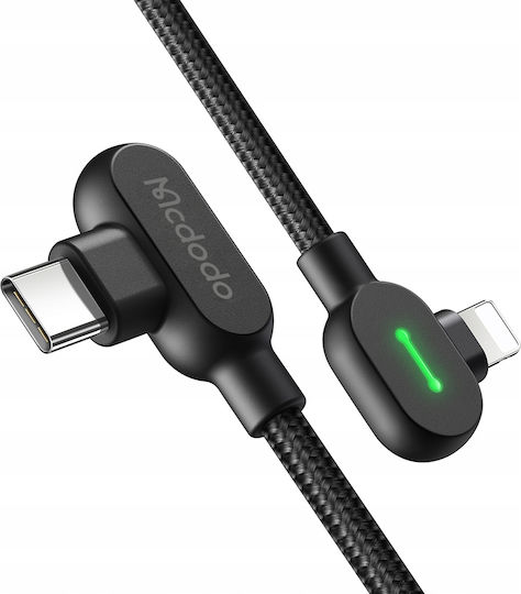Mcdodo LED USB-C to Lightning Cable Μαύρο 2m (CA-7371)