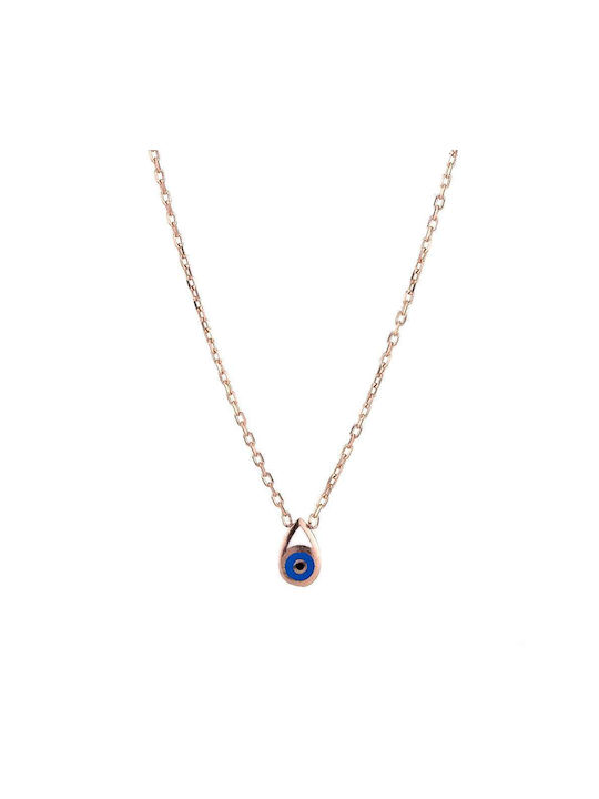 Goldsmith Necklace Eye from Pink Gold Plated Silver