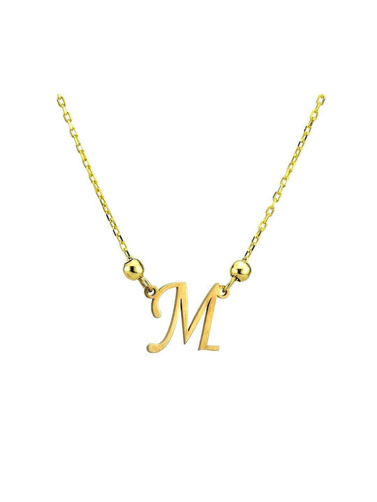 Goldsmith Necklace Monogram from Gold Plated Silver