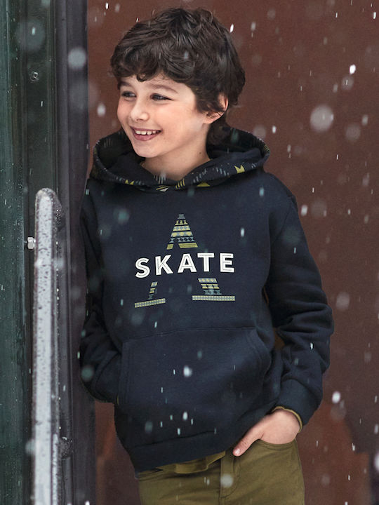 Mayoral Kids Sweatshirt with Hood Navy Blue