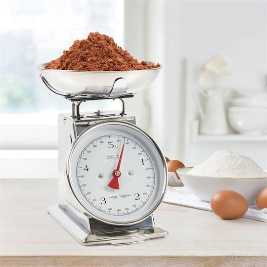 Profi Cook Analog Kitchen Scale with Bucket up to 5kg Gray