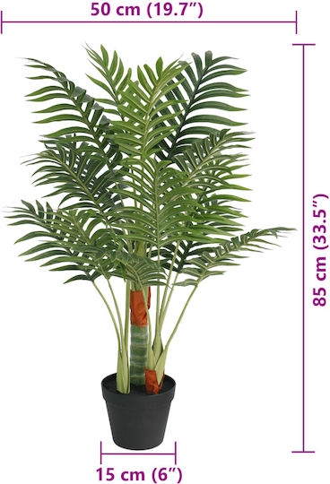 Künstliche Pflanze im Topf Palme Grün 85cm vidaXL