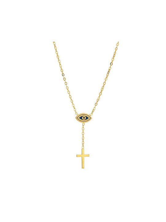 Goldsmith Necklace Eye from Gold Plated Silver