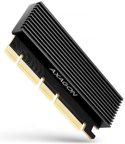 Axagon Pcem2-xs 1x Internal Slot M.2 Nvme Pcie X16 X8 X4 Card Passive Aluminum Heatsink